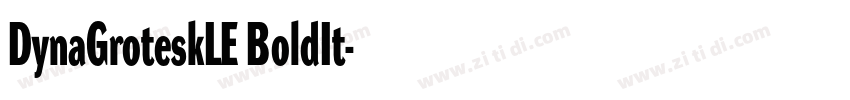 DynaGroteskLE BoldIt字体转换 DynaGroteskLE BoldIt字体转换